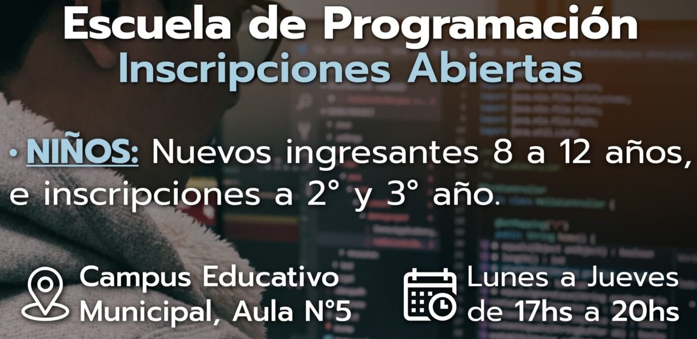 Inscripciones abiertas para los cursos de programación para adultos y